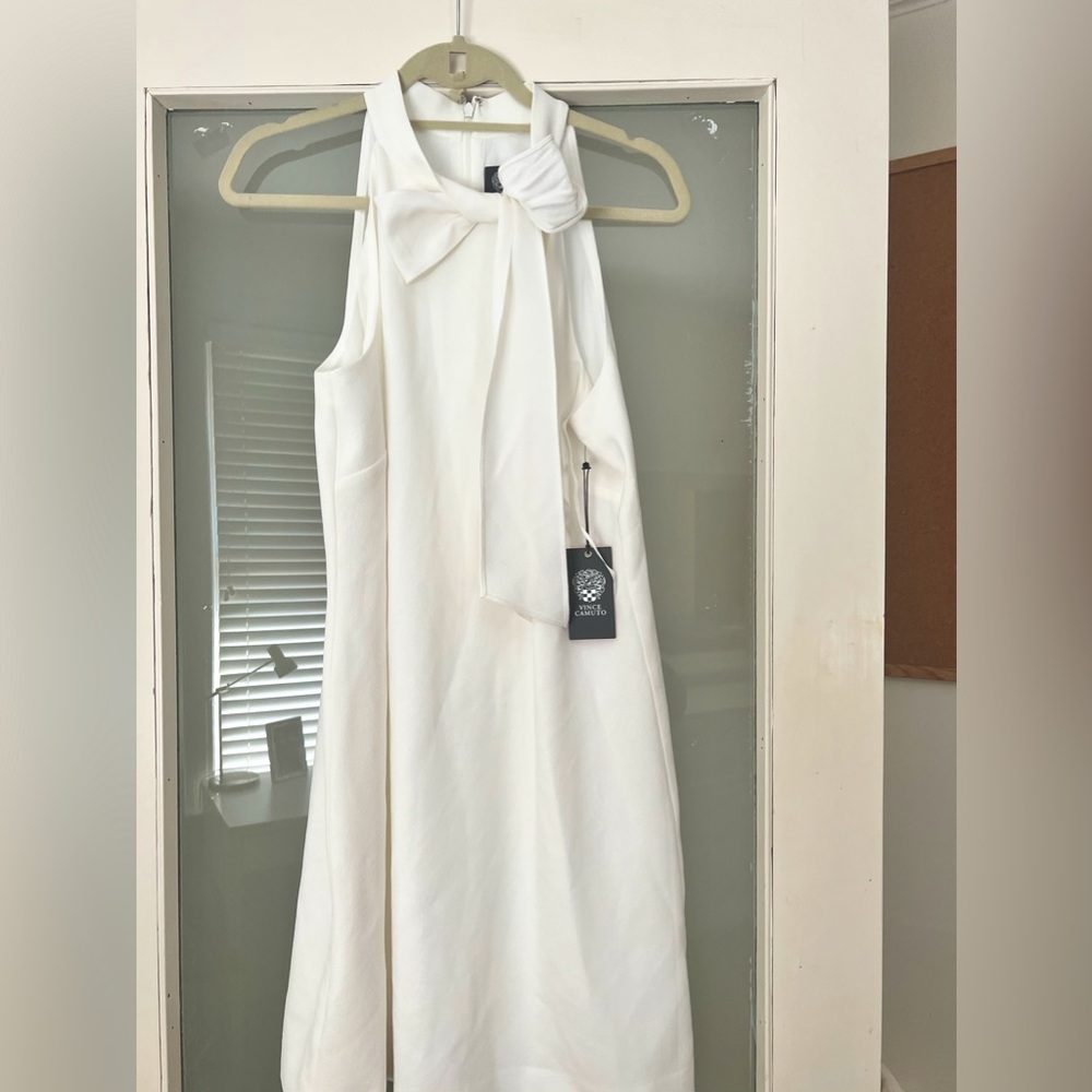 Vince Camuto ivory bow tie dress